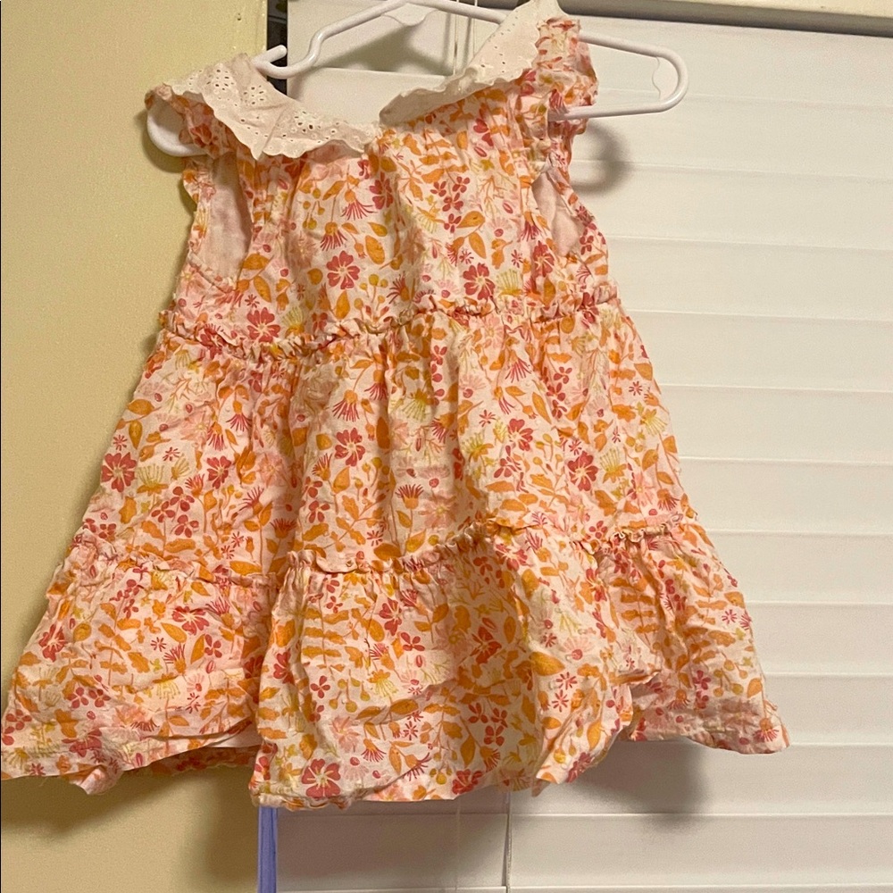 Shabby Chic Pink and Orange Floral Dress